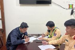 Xử phạt tài xế ô tô tải chạy ngược chiều trên cao tốc