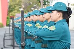 'Bóng hồng' say sưa luyện tập tham gia diễu binh, diễu hành kỷ niệm 70 năm Chiến thắng Điện Biên Phủ