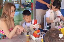 Huyền Baby 'ghi điểm' trong lần hiếm hoi khoe con trên mạng xã hội
