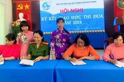 Hội Liên hiệp Phụ nữ TP. Nha Trang tổ chức ký kết giao ước thi đua năm 2024