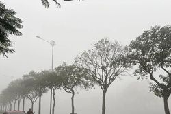 Sáng nay 5-3, sương mù bao trùm miền Bắc