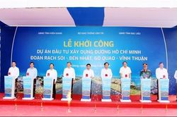Khởi công Dự án đầu tư xây dựng đường Hồ Chí Minh đoạn qua Kiên Giang - Bạc Liêu