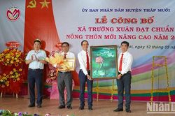 Xã anh hùng ở Đồng Tháp Mười đạt chuẩn nông thôn mới nâng cao