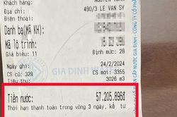 Vụ hóa đơn tiền nước 57 triệu đồng: Công ty cấp nước phản hồi chính thức