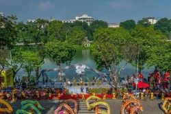 Liên hoan nghệ thuật múa rồng huyện Thanh Oai diễn ra ngày 14-4
