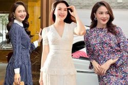 Hồng Diễm gợi ý 4 mẫu váy liền trẻ trung, phù hợp với phụ nữ trên 40 tuổi