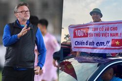 CĐV Việt Nam rộn ràng tới sân Mỹ Đình, nhắn nhủ điều đặc biệt tới HLV Troussier