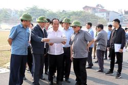 Bí thư Tỉnh ủy Trần Quốc Cường kiểm tra các công trình phục vụ kỷ niệm 70 năm Chiến thắng Điện Biên Phủ