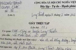 Đình chỉ công tác Phó Đội trưởng Công an huyện Long Thành, tỉnh Đồng Nai
