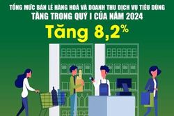 Tổng mức bán lẻ hàng hóa và doanh thu dịch vụ tiêu dùng tăng 8,2%