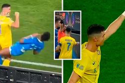 Ronaldo nhận thẻ đỏ vì dùng cùi chỏ, mỉa mai trọng tài trong ngày Al Nassr bị loại ở Siêu Cúp Saudi Arabia