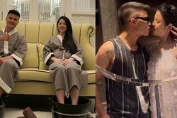 Quang Hải & Chu Thanh Huyền tung video trăng mật: Khóa môi dưới pháo hoa, khoe bụng bầu vượt mặt