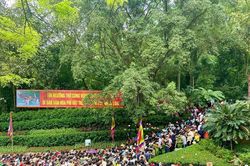 Tỉnh Phú Thọ đảm bảo an ninh trật tự khi lượng du khách về Đền Hùng tăng cao