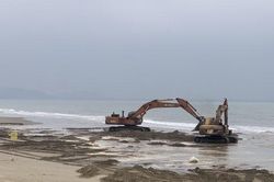 Nghệ An: Thi công kè biển, công ty xây dựng hút cát trái phép