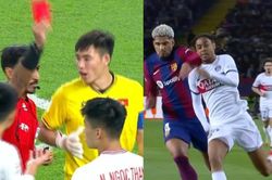 Cầu thủ U23 Việt Nam dính thẻ đỏ như sao Barca, thầy trò HLV Hoàng Anh Tuấn đánh mất lợi thế dẫn bàn