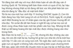 Cô giáo trường Quốc tế phát sách có mô tả cảnh giường chiếu cho học sinh