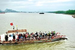 Sắp dừng phà Rừng