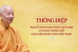 Thông điệp Đại lễ Phật đản Phật lịch 2568 của Đức Pháp chủ Giáo hội Phật giáo Việt Nam