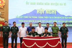 Ba Vì huy động 5.552 cán bộ, chiến sĩ ứng phó thiên tai, sự cố