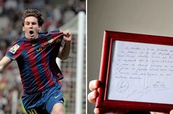 Bản giao kèo đầu đời của Messi trở thành tờ giấy ăn đắt nhất thế giới