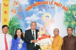 Mặt trận tỉnh Ninh Thuận thăm, chúc mừng Đại lễ Phật đản năm 2024