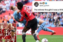 TRANH CÃI: Man City bị mất oan phạt đền sau khi sao trẻ MU 'vật ngã' Haaland ở chung kết cúp FA?