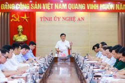 Thường trực Tỉnh ủy Nghệ An tổ chức giao ban với các cơ quan trong khối Nội chính