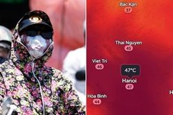 Nhiều nơi ở miền Bắc nóng hầm hập cả ngày, nhiệt độ Hà Nội sắp vượt 45 độ C