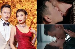Tình cờ cặp vợ chồng Vbiz có cảnh hôn bạn diễn lên sóng cùng thời điểm