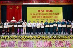 Lực lượng vũ trang huyện Sông Lô hướng mục tiêu thi đua vào thực hiện các khâu đột phá