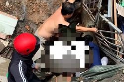 Công trình sạt lở làm một phụ nữ bị thương nặng