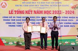 Trung tâm Giáo dục thường xuyên An Giang đạt chuẩn hạng III