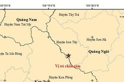 Động đất 2,8 độ richter ở Quảng Ngãi