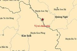 Quảng Ngãi hứng động đất 2.8 độ