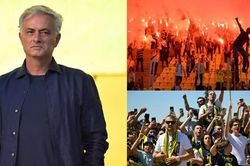 HLV Mourinho gây sốt ở SVĐ hơn 47 nghìn người, CĐV Thổ Nhĩ Kỳ đốt pháo sáng chào đón