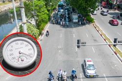 Hà Nội nắng 'rát mặt', mặt đường lên đến hơn 50 độ C