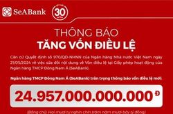 SeABank hoàn tất tăng vốn điều lệ lên 24.957 tỷ đồng