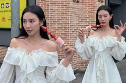 Hoa hậu Thùy Tiên đẹp lung linh