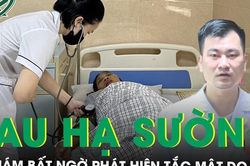 Đau bụng nhiều vùng thượng vị và hạ sườn phải bất ngờ tắc mật do sỏi