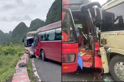 Hai xe khách đối đầu trên đường xuyên đảo Cát Bà, nhiều người thương vong
