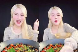 Khó hiểu thánh mukbang Việt Nam xinh đẹp ăn cả đá