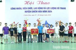 Hơn 500 vận động viên tham gia Hội thao công nhân, viên chức, lao động và lực lượng vũ trang huyện Chiêm Hóa