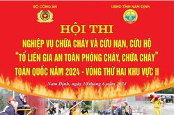 Hội thi nghiệp vụ phòng cháy, chữa cháy khu vực II tại Nam Định