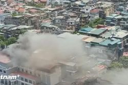 Hà Nội: Kịp thời dập tắt đám cháy tại một khách sạn ở quận Đống Đa