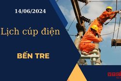 Lịch cúp điện hôm nay ngày 14/06/2024 tại Bến Tre