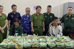 Bắt giữ vợ chồng người Mông vận chuyển 30kg ma túy