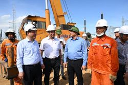 Bộ trưởng Nguyễn Hồng Diên kiểm tra tiến độ trạm biến áp 500kV Thanh Hóa