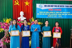 Hội Liên hiệp Phụ nữ huyện Thoại Sơn nửa nhiệm kỳ nổi bật