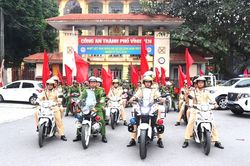 Vĩnh Phúc: Công an TP Vĩnh Yên đảm bảo trật tự an toàn giao thông