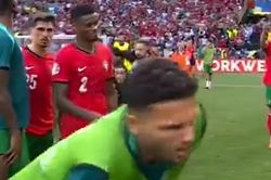 Hi hữu sao tuyển Bồ Đào Nha bị nhân viên an ninh đốn ngã khi truy đuổi fan cuồng Ronaldo
